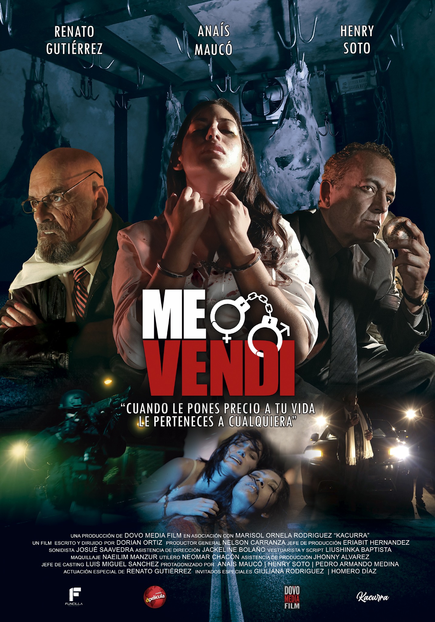 Póster oficial de ME VENDÍ con Anaís Maucó, Renato Gutiérrez y Henry Soto
